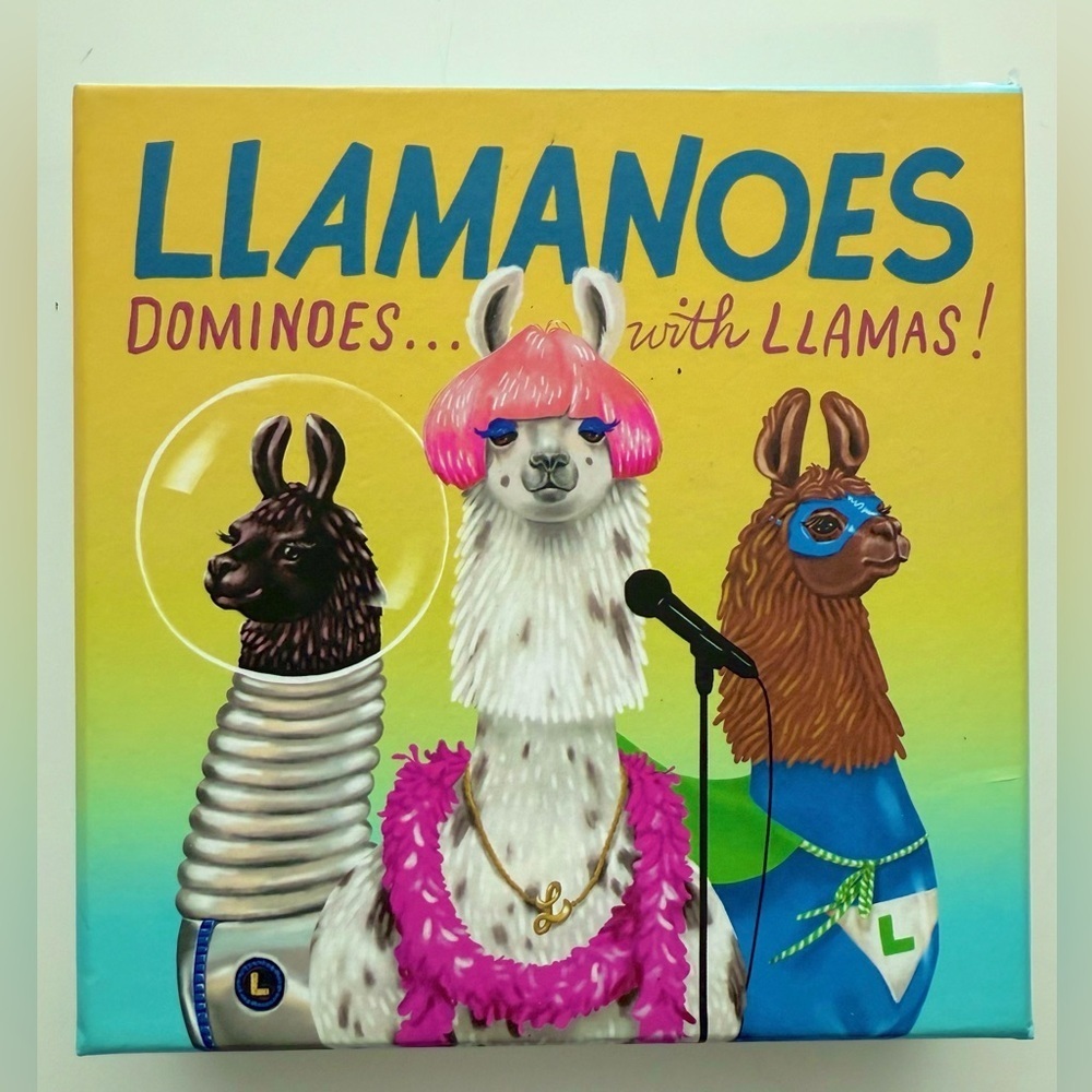 2018 Chronicle Books Kids LLAMANOES Dominoes w/ Llamas! 28~Pc Set 2-4 Player 3+